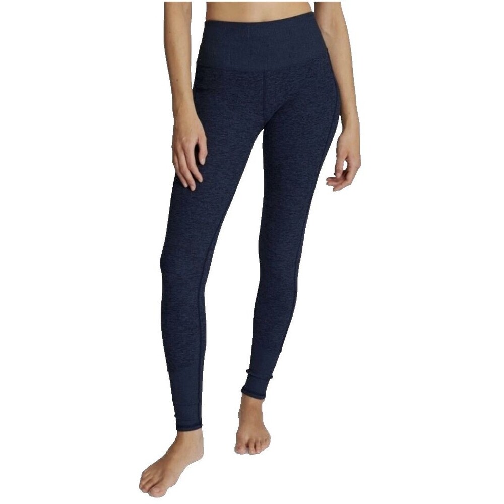 Alo Yoga High Waist Alosoft Lounge Leggings Heathered Navy Blue Sz M